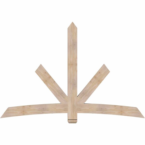 Ekena Millwork Alberta Smooth Timber Gable Bracket, Douglas Fir, 84"W x 56"H x 3 1/2"D x 5 1/2"F, 16/12 Pitch GBW084X56X0406ALB00SDF - main